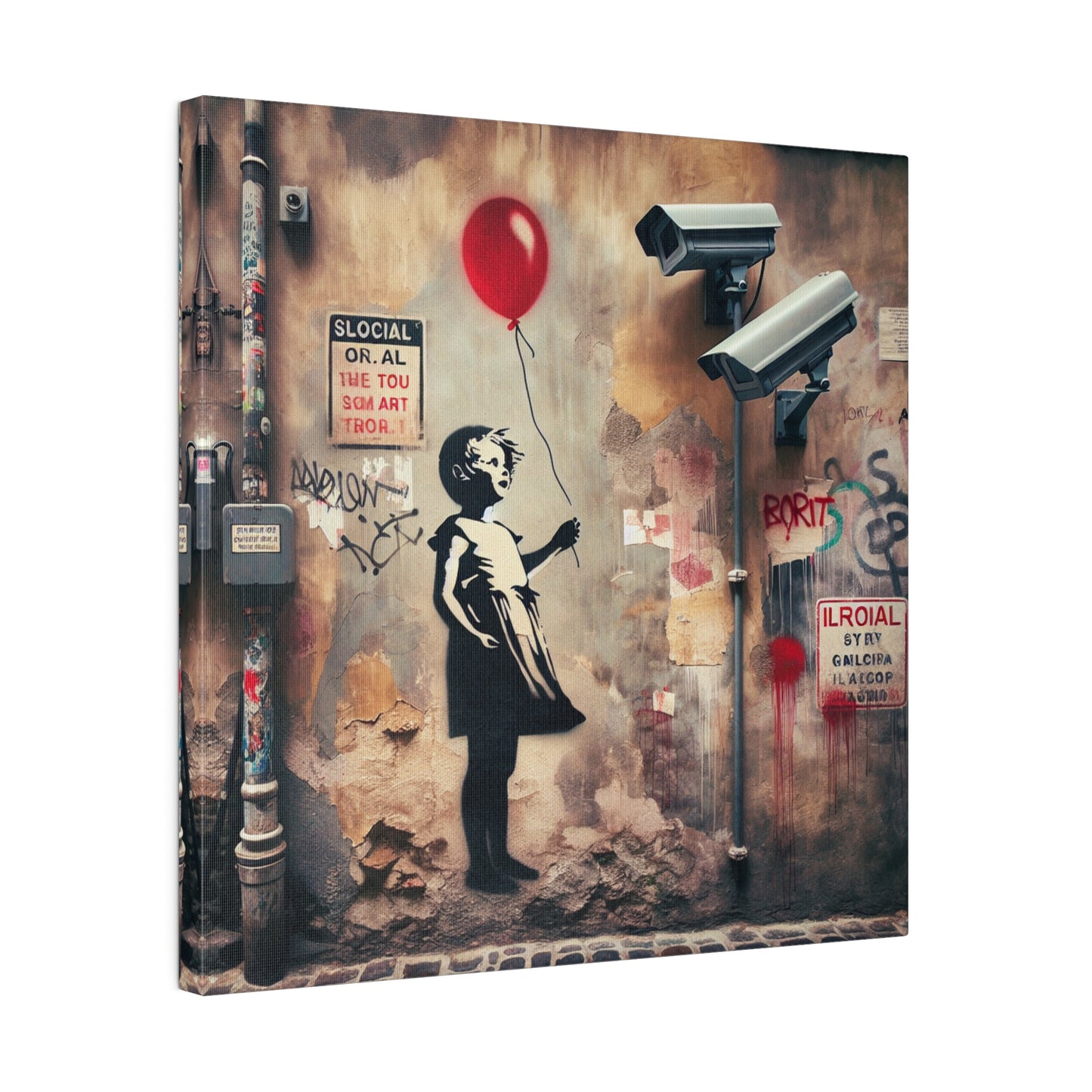 Retro Reverie: Red - Canvas