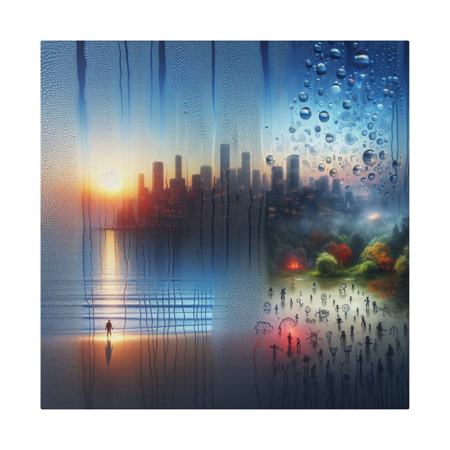 Retro Reverie: The City - Canvas