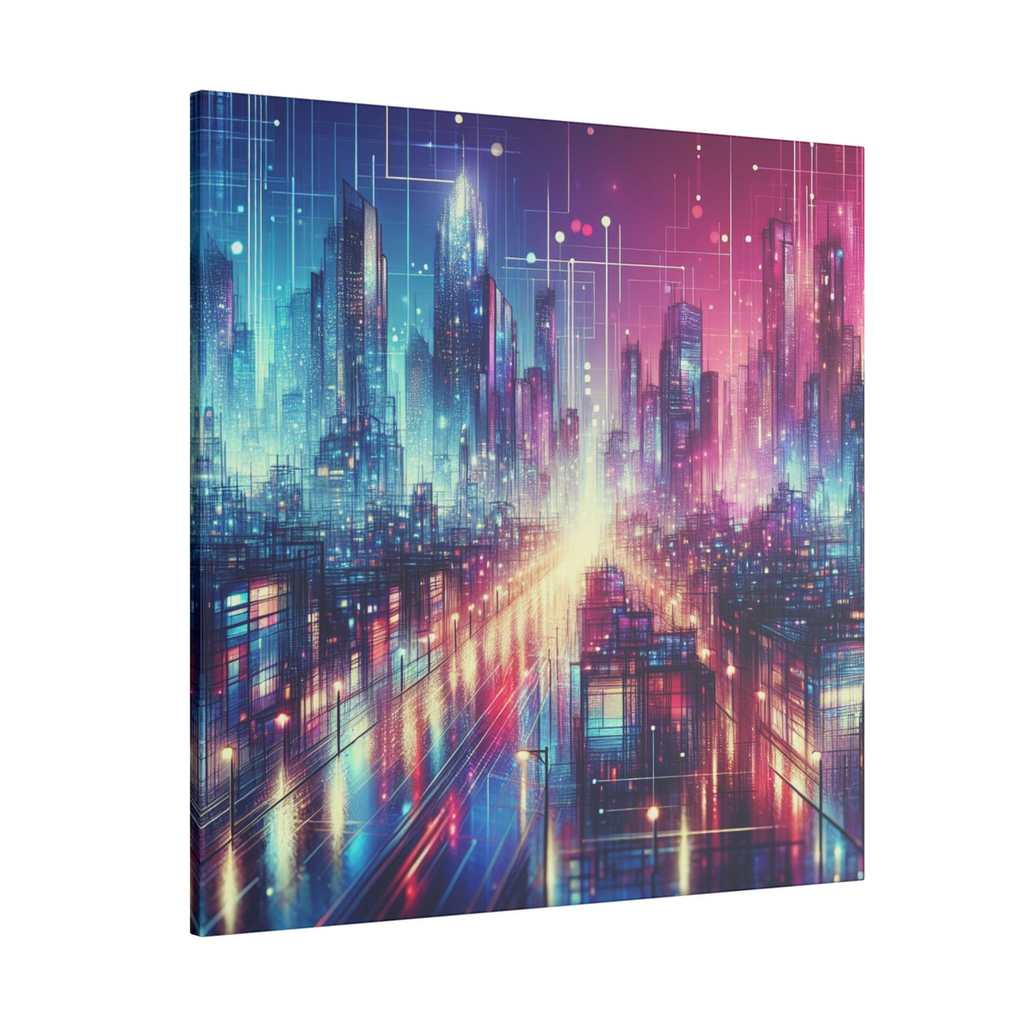 Neon Rain - Canvas
