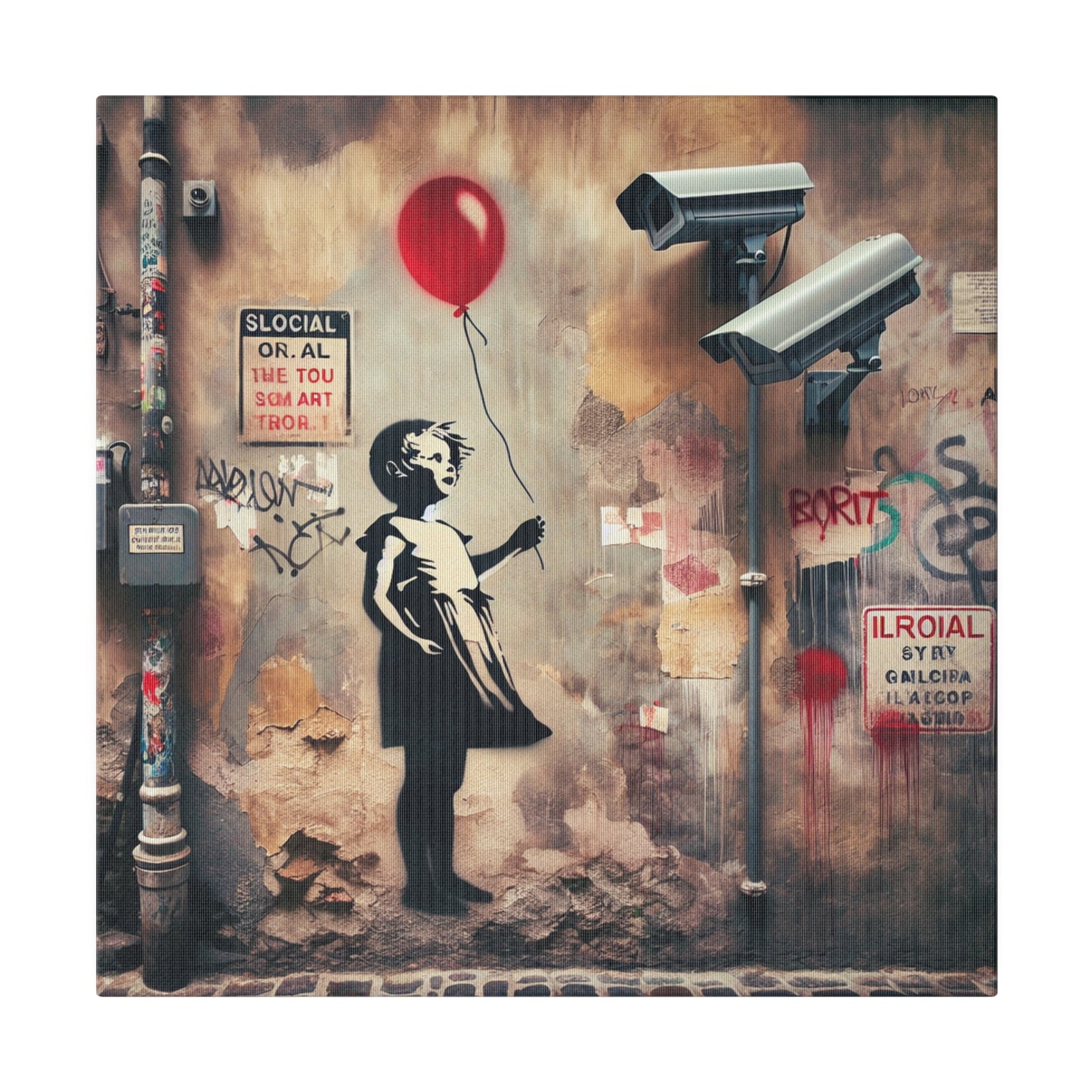 Retro Reverie: Red - Canvas