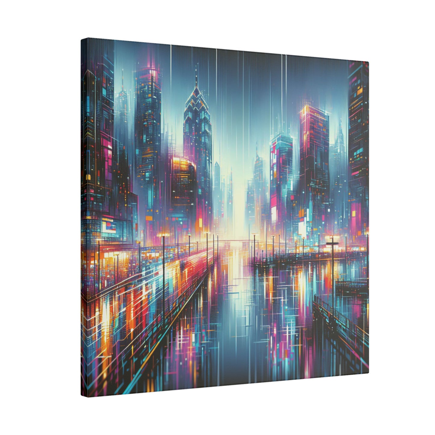Neon Reflections - Canvas