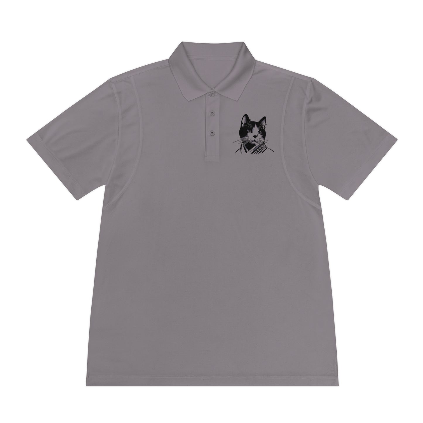 Samurai Cat - Men's Sport Polo Shirt