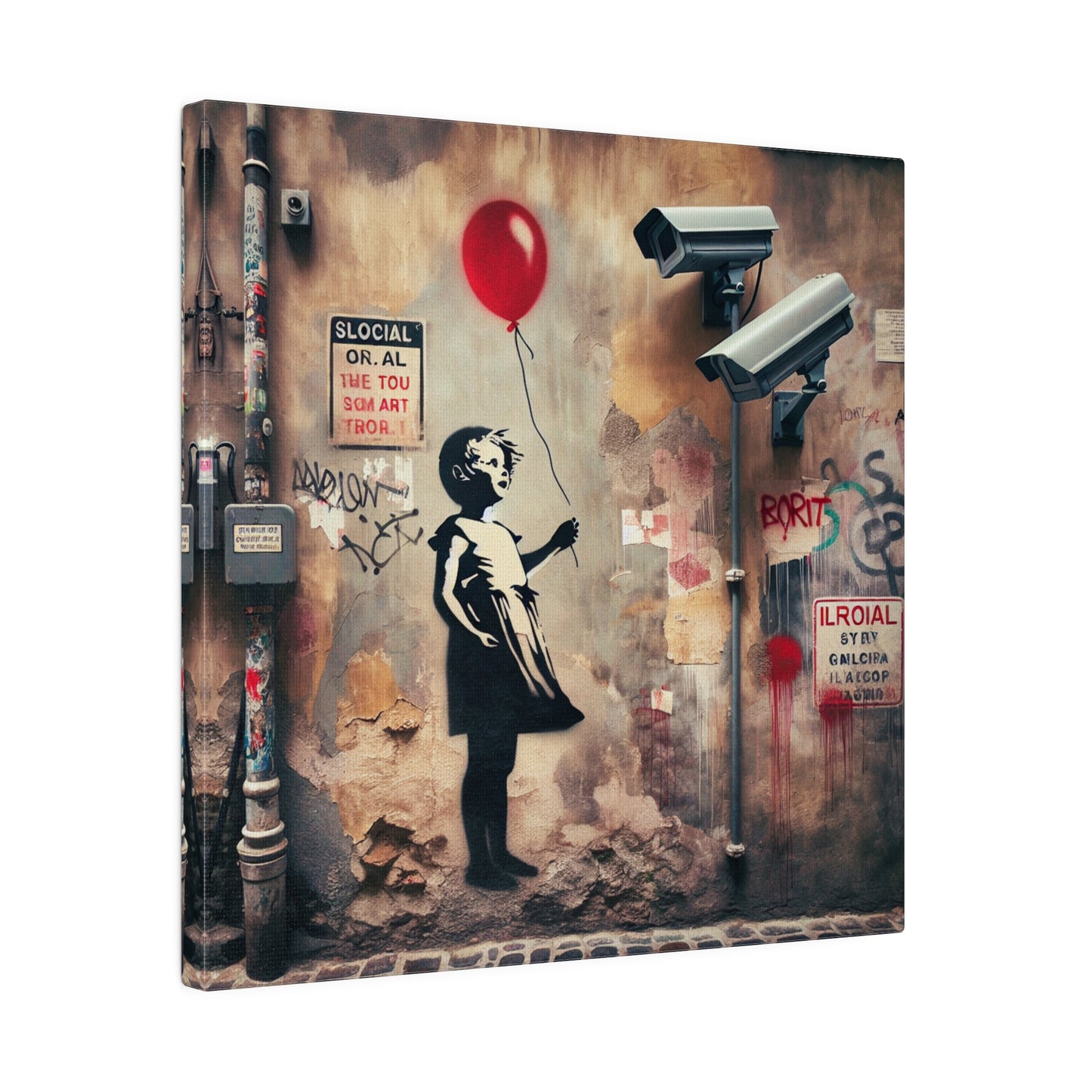 Retro Reverie: Red - Canvas