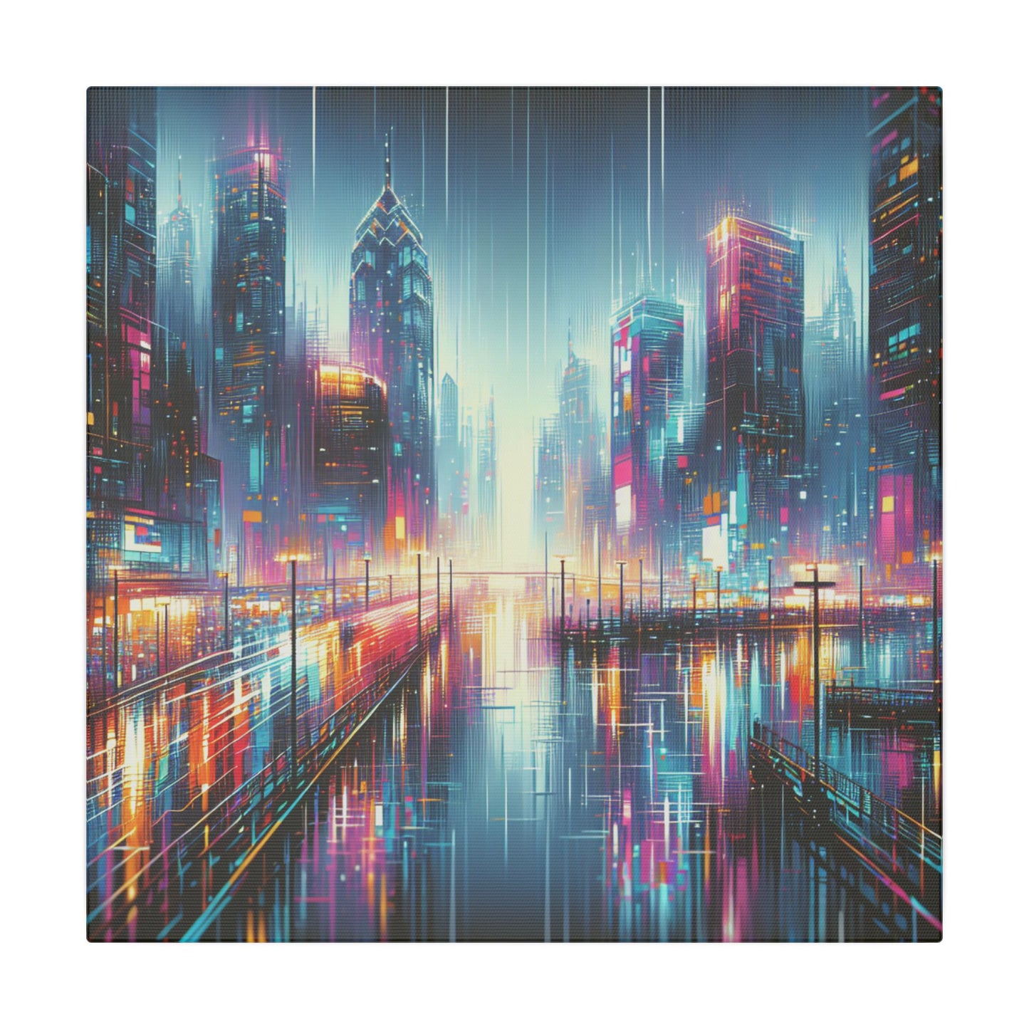 Neon Reflections - Canvas