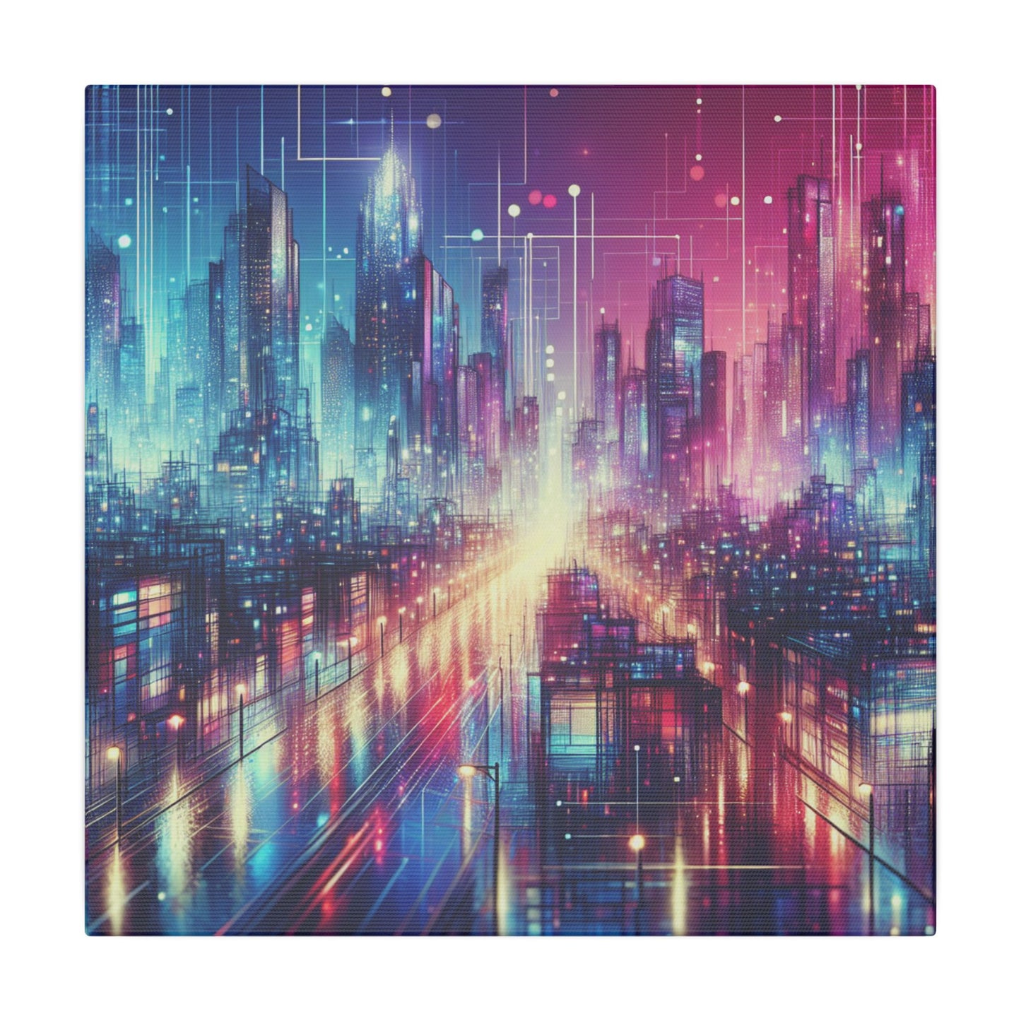 Neon Rain - Canvas