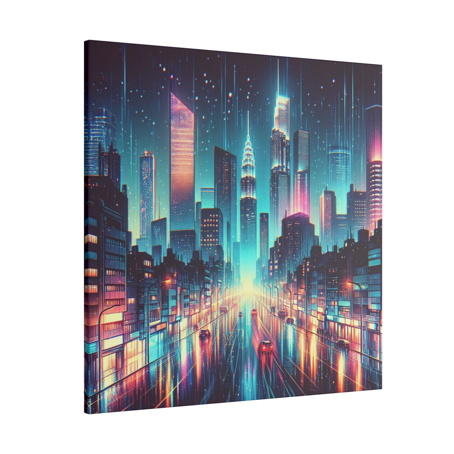 Neon Reflections - Canvas