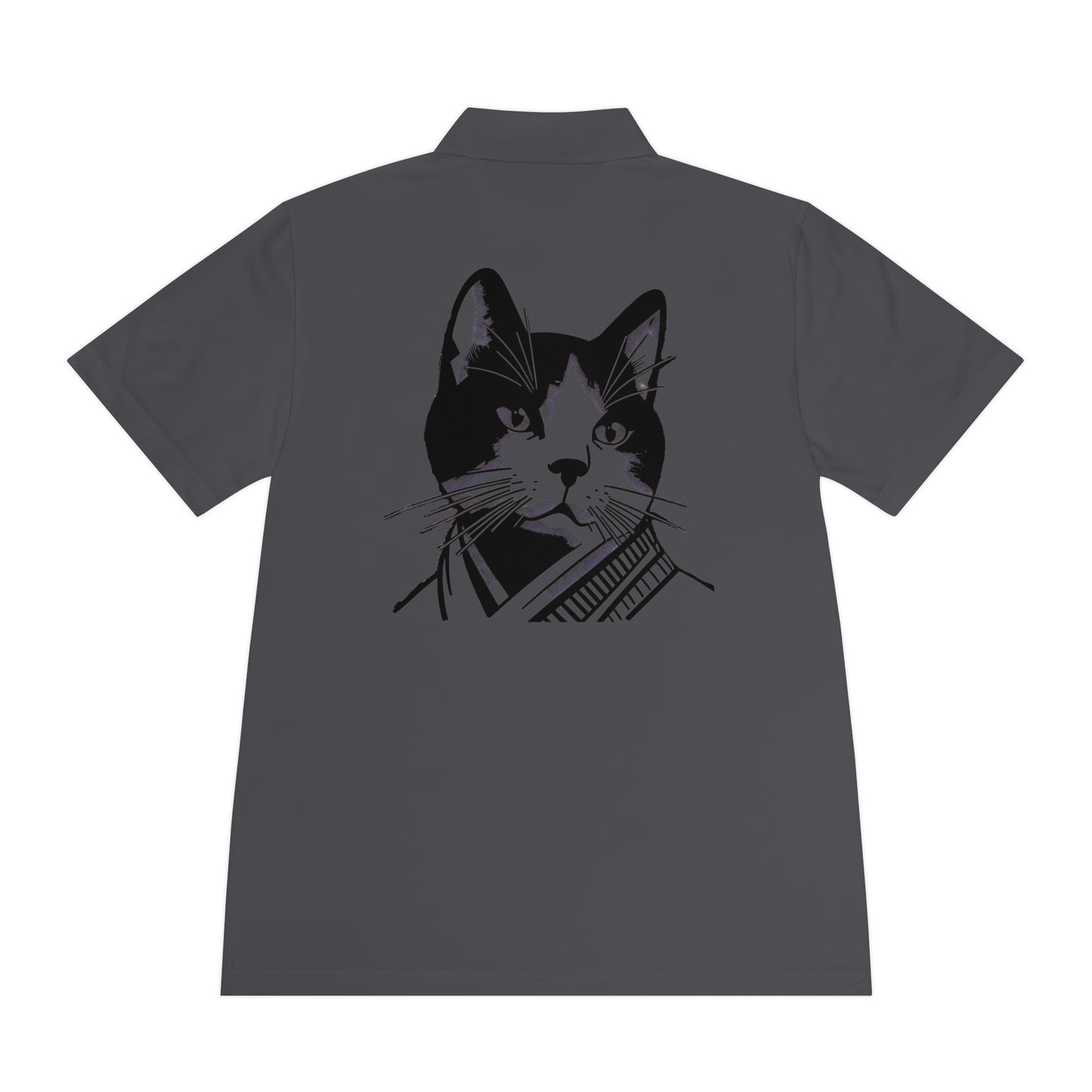 Samurai Cat - Men's Sport Polo Shirt