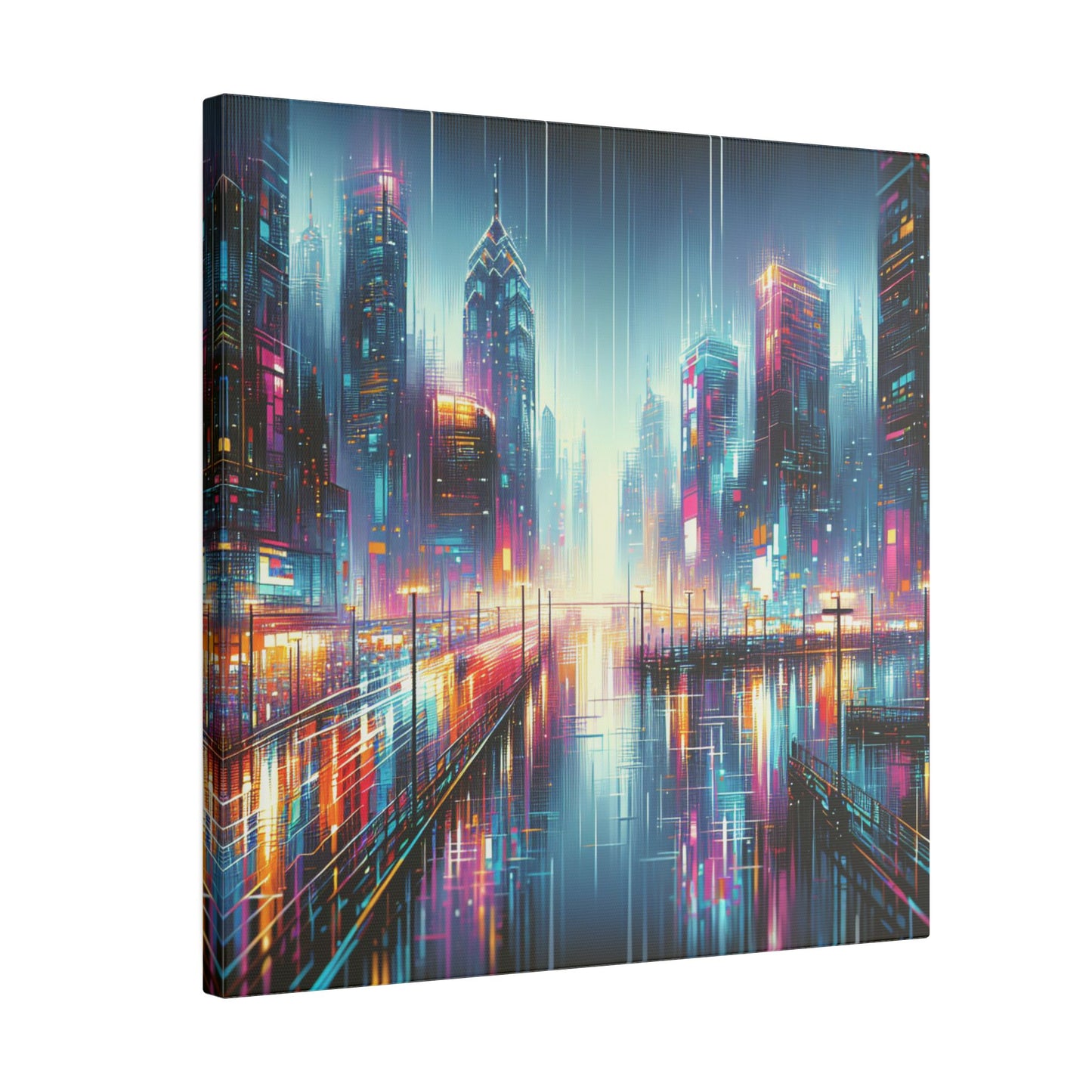 Neon Reflections - Canvas