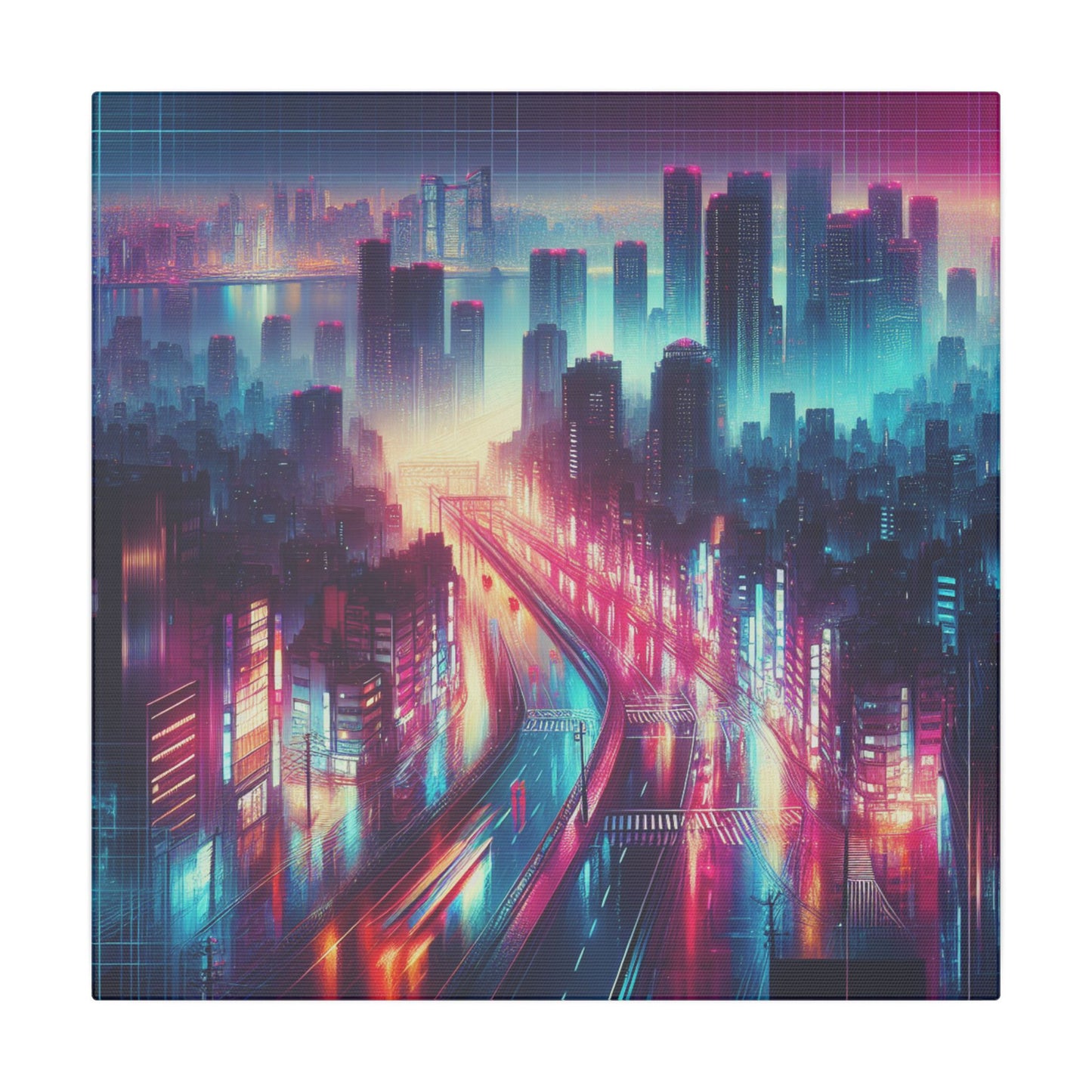 Neon Crosswalks - Canvas