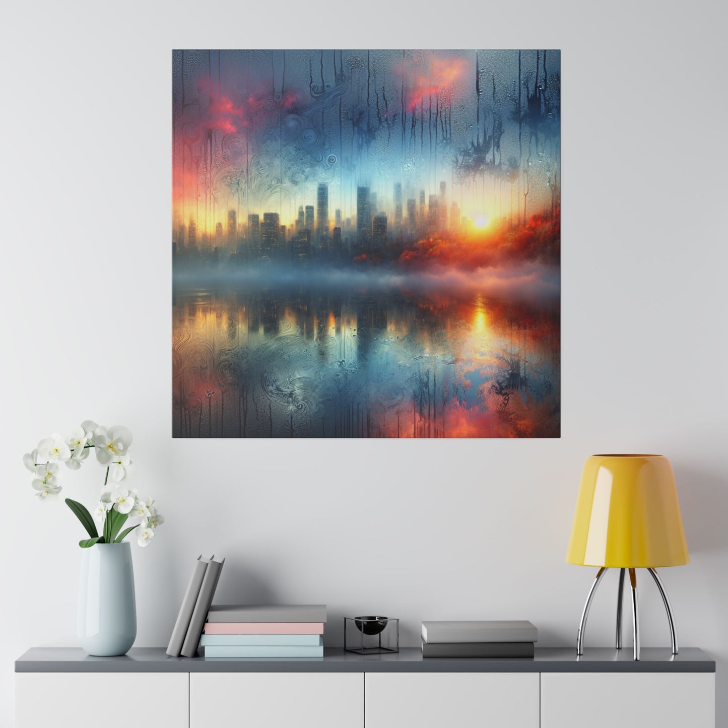 Retro Throwback: A Colorful City - Canvas