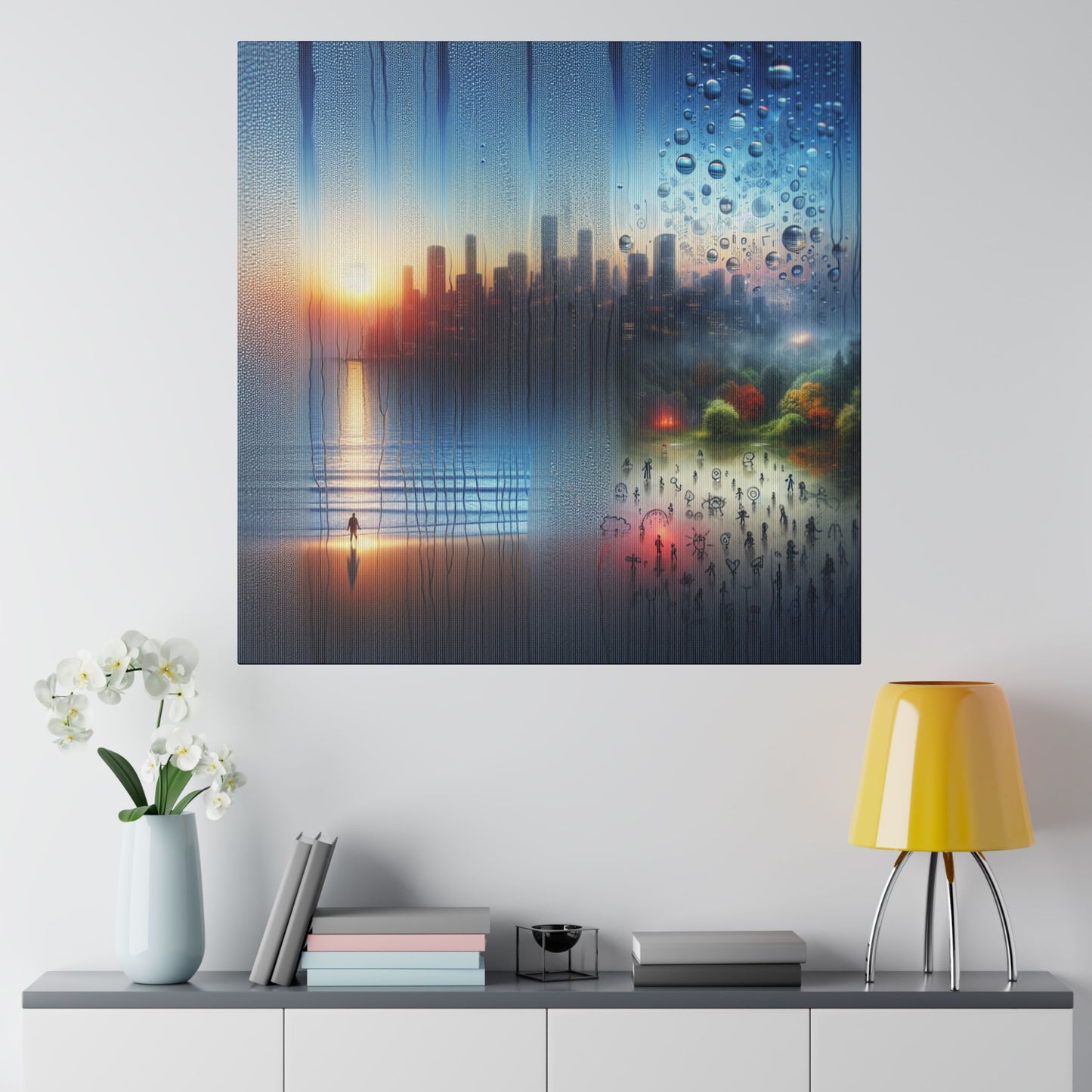 Retro Reverie: The City - Canvas