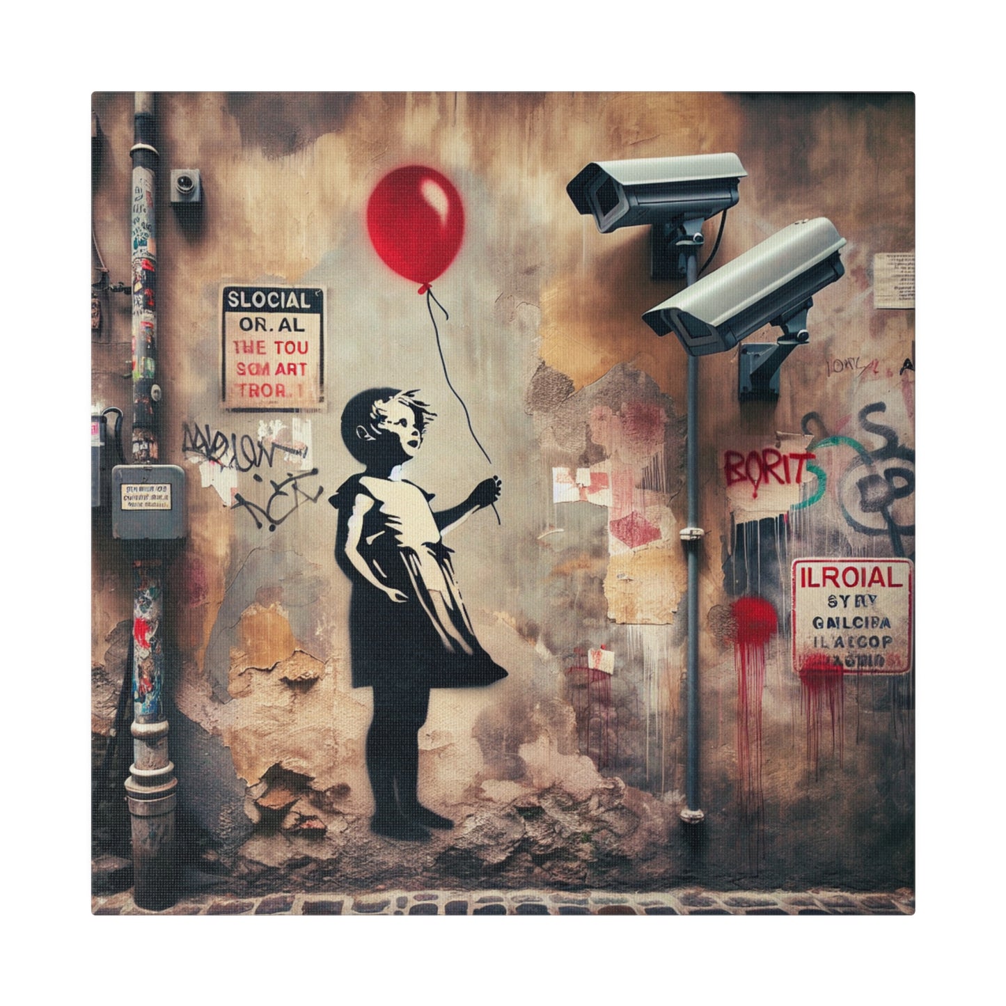 Retro Reverie: Red - Canvas