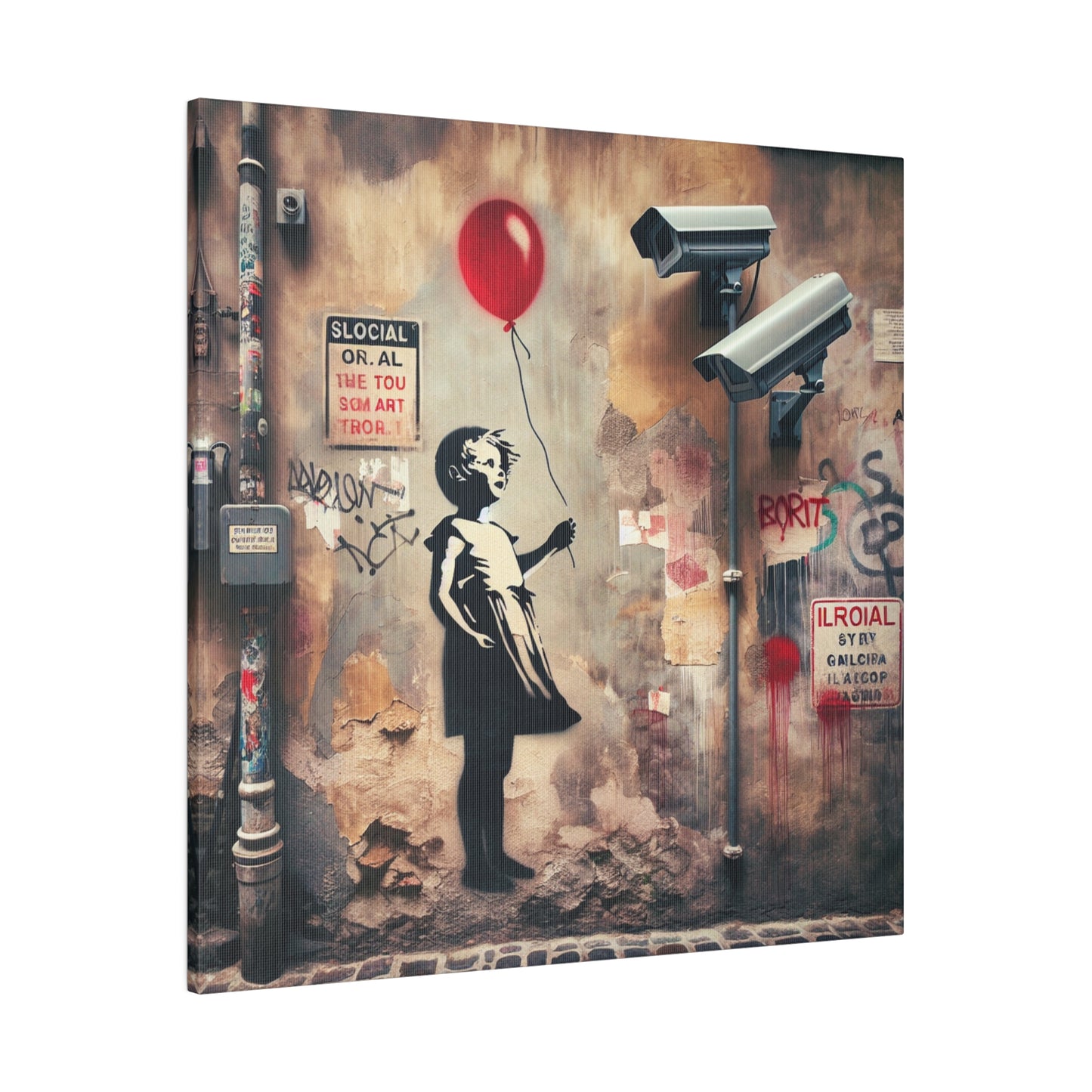 Retro Reverie: Red - Canvas