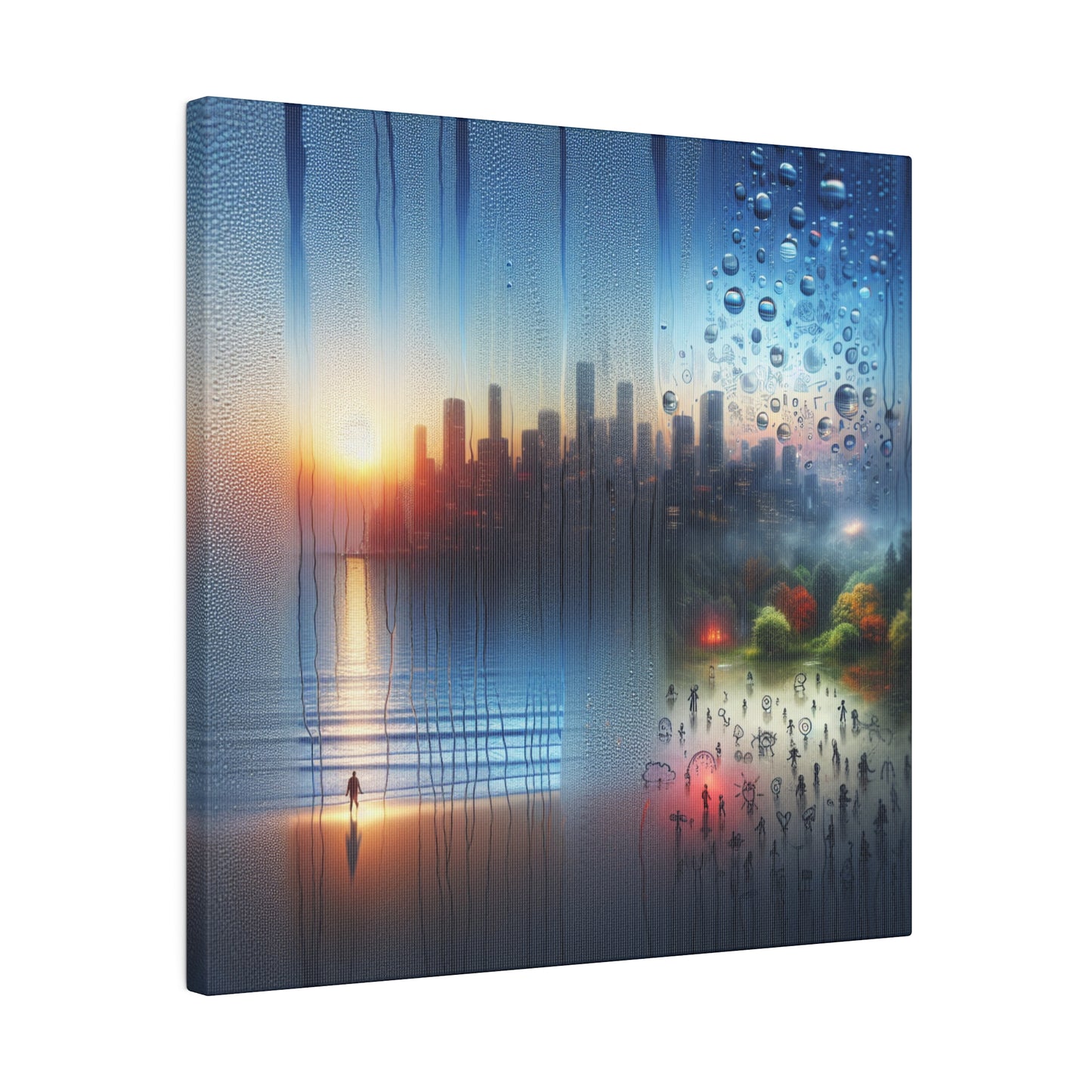 Retro Reverie: The City - Canvas