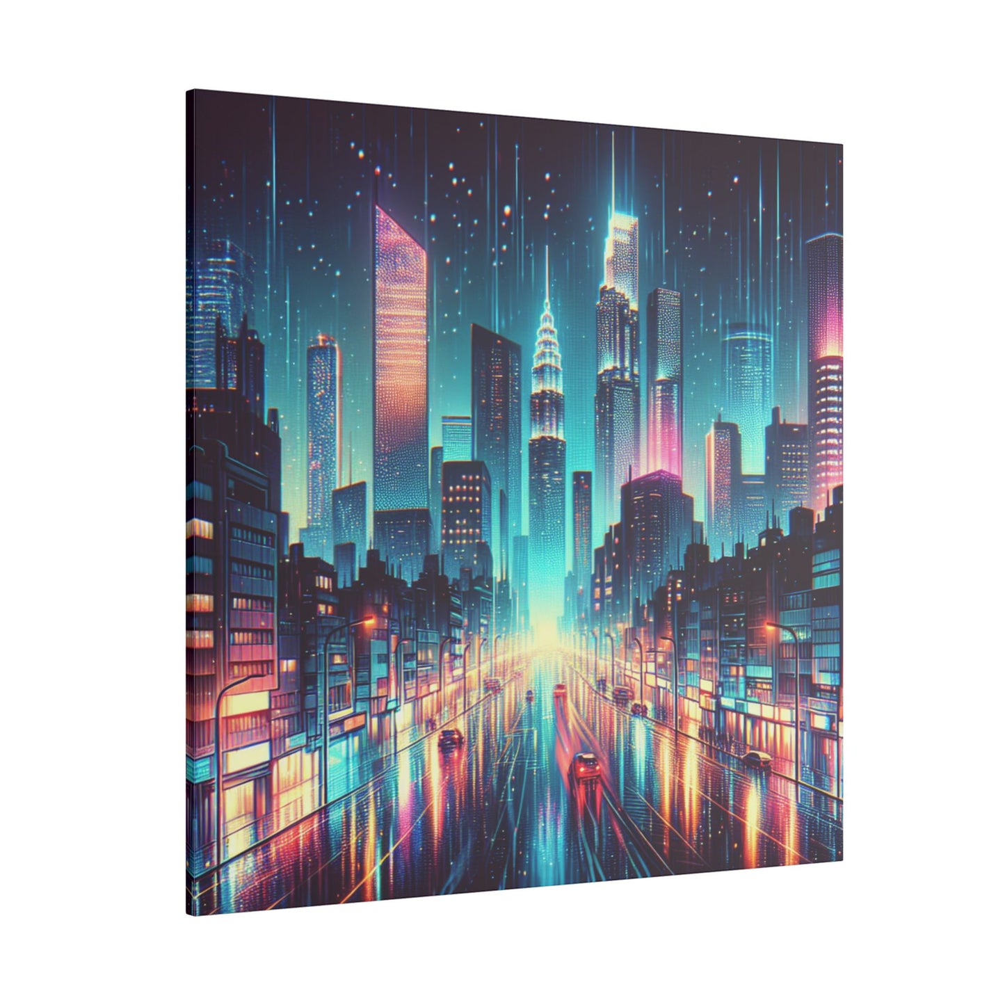Neon Reflections - Canvas