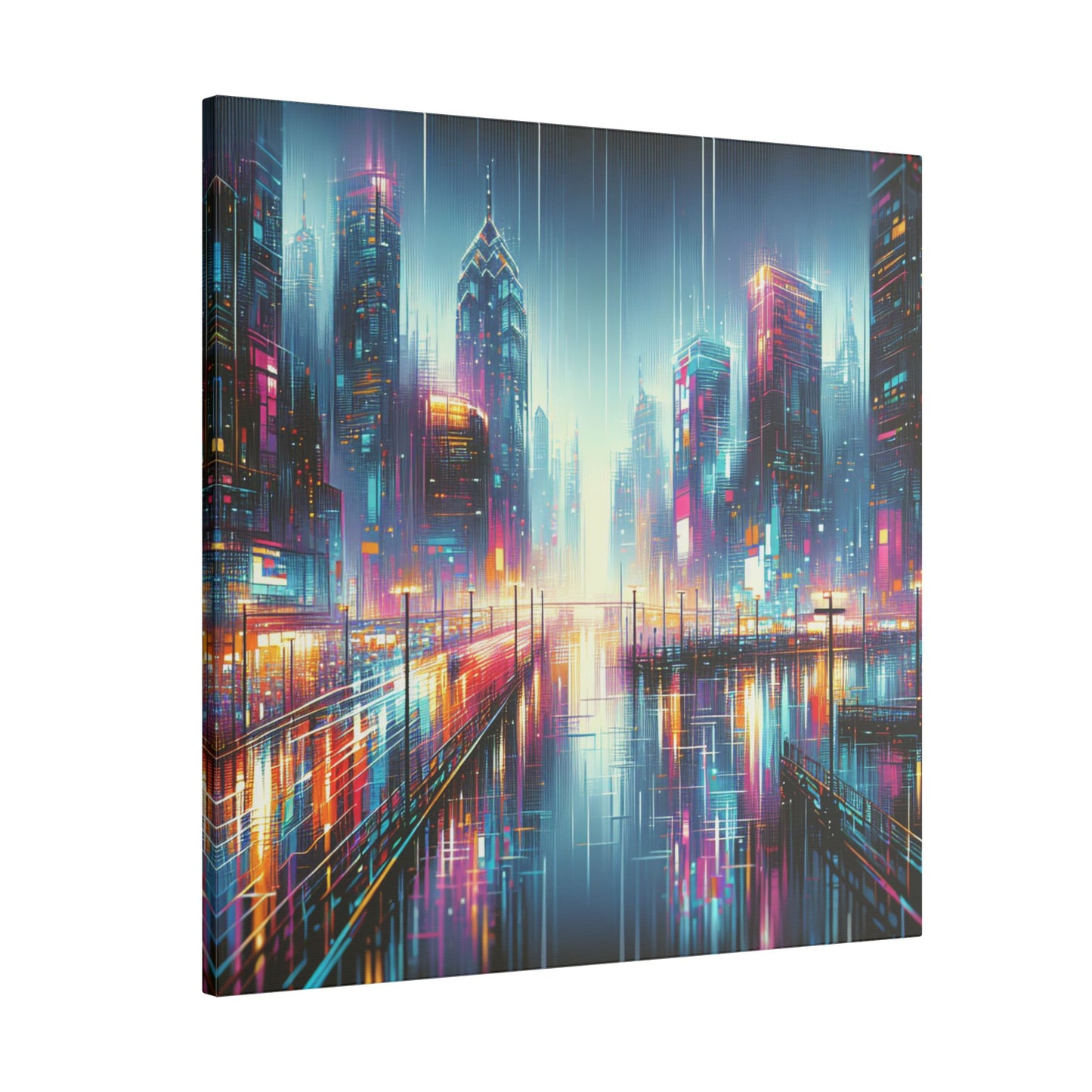 Neon Reflections - Canvas