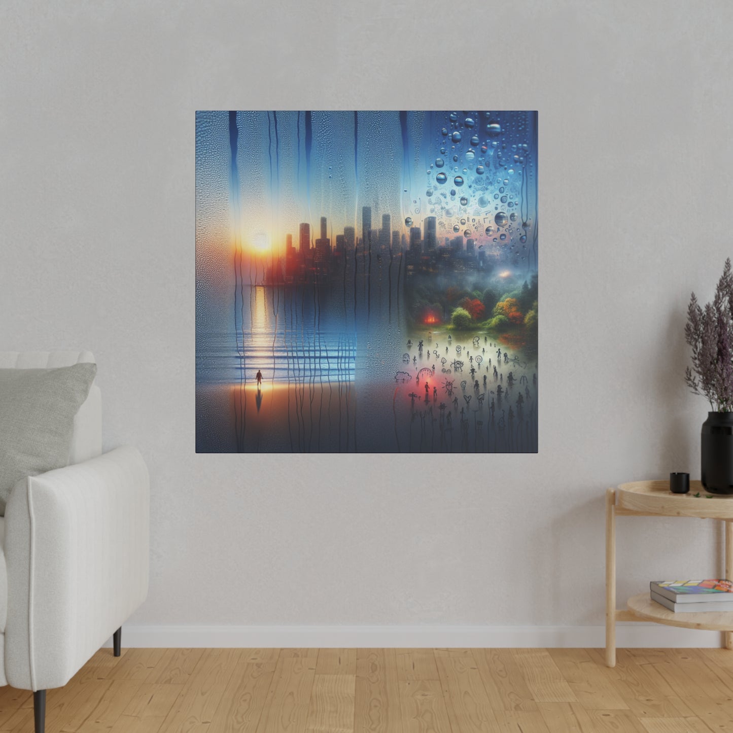 Retro Reverie: The City - Canvas