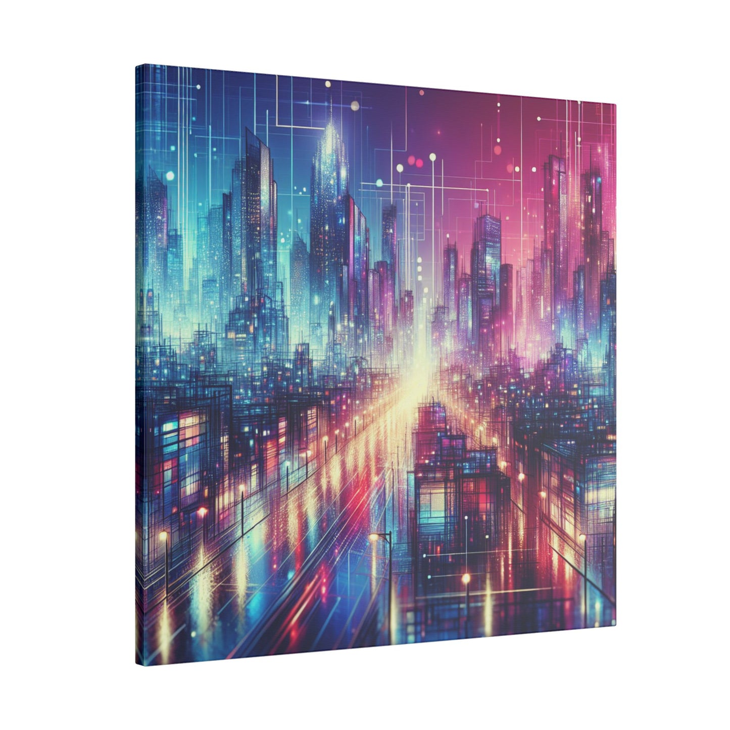 Neon Rain - Canvas