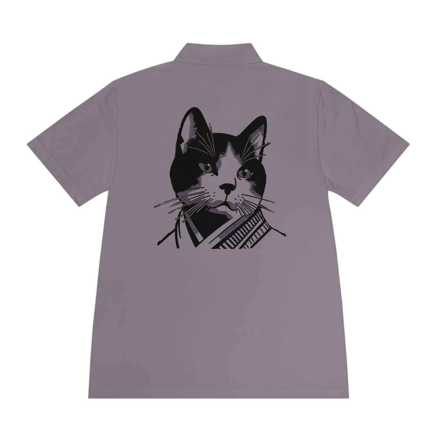 Samurai Cat - Men's Sport Polo Shirt