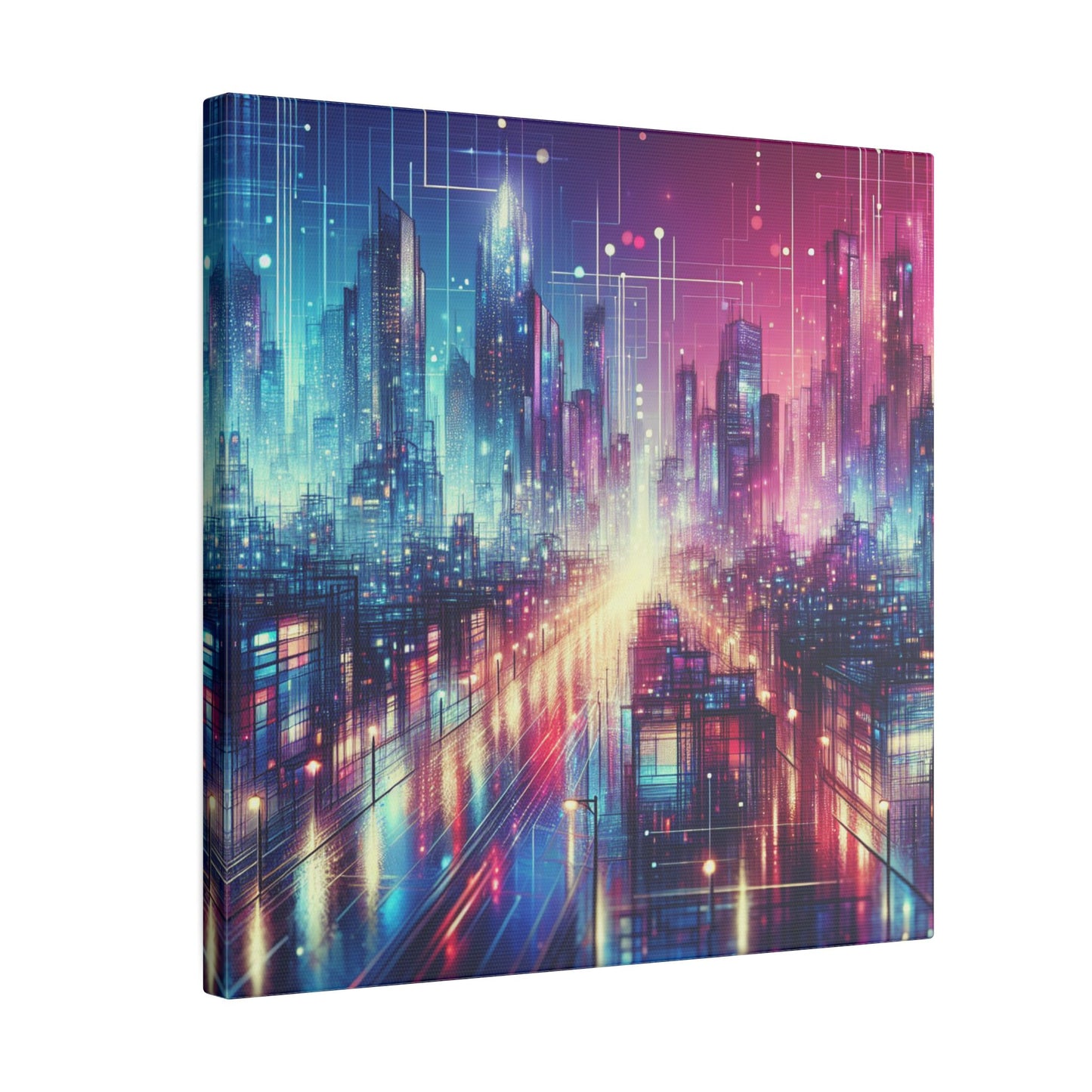 Neon Rain - Canvas