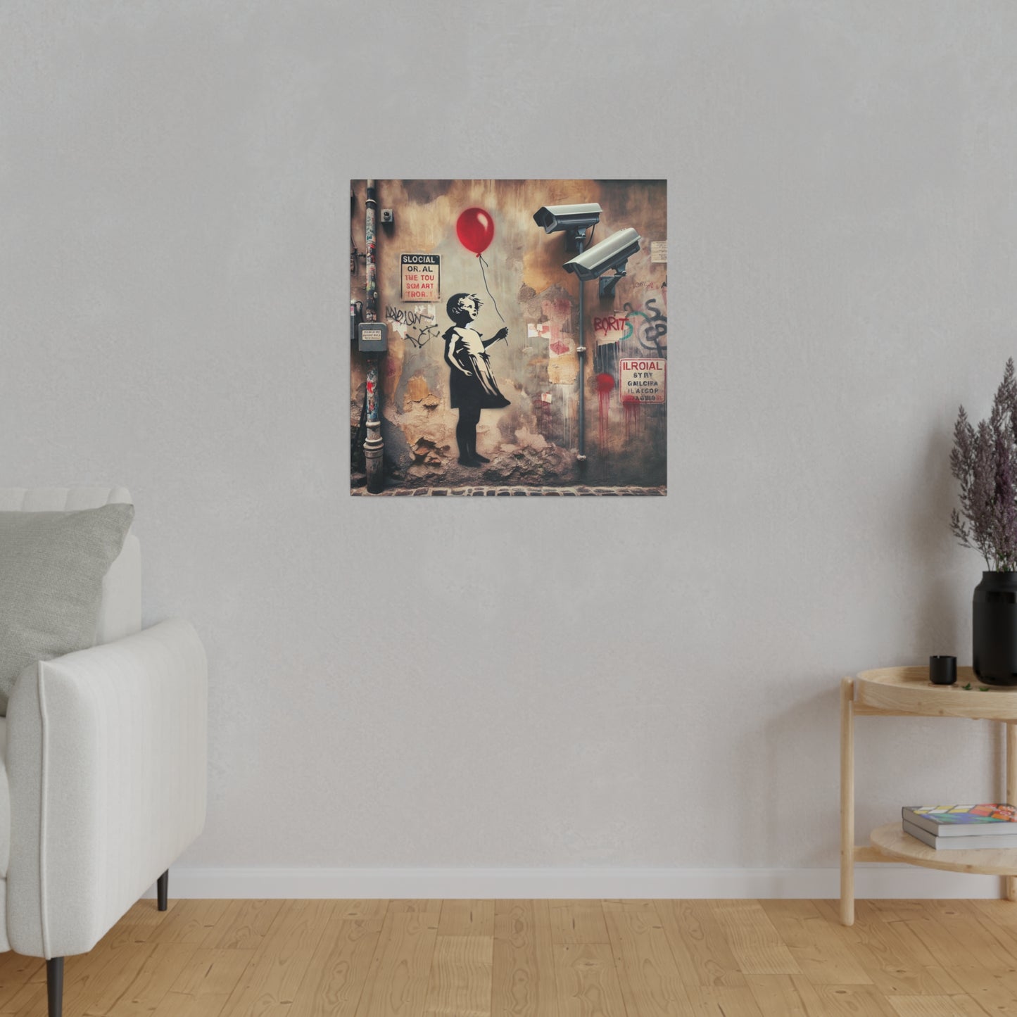 Retro Reverie: Red - Canvas