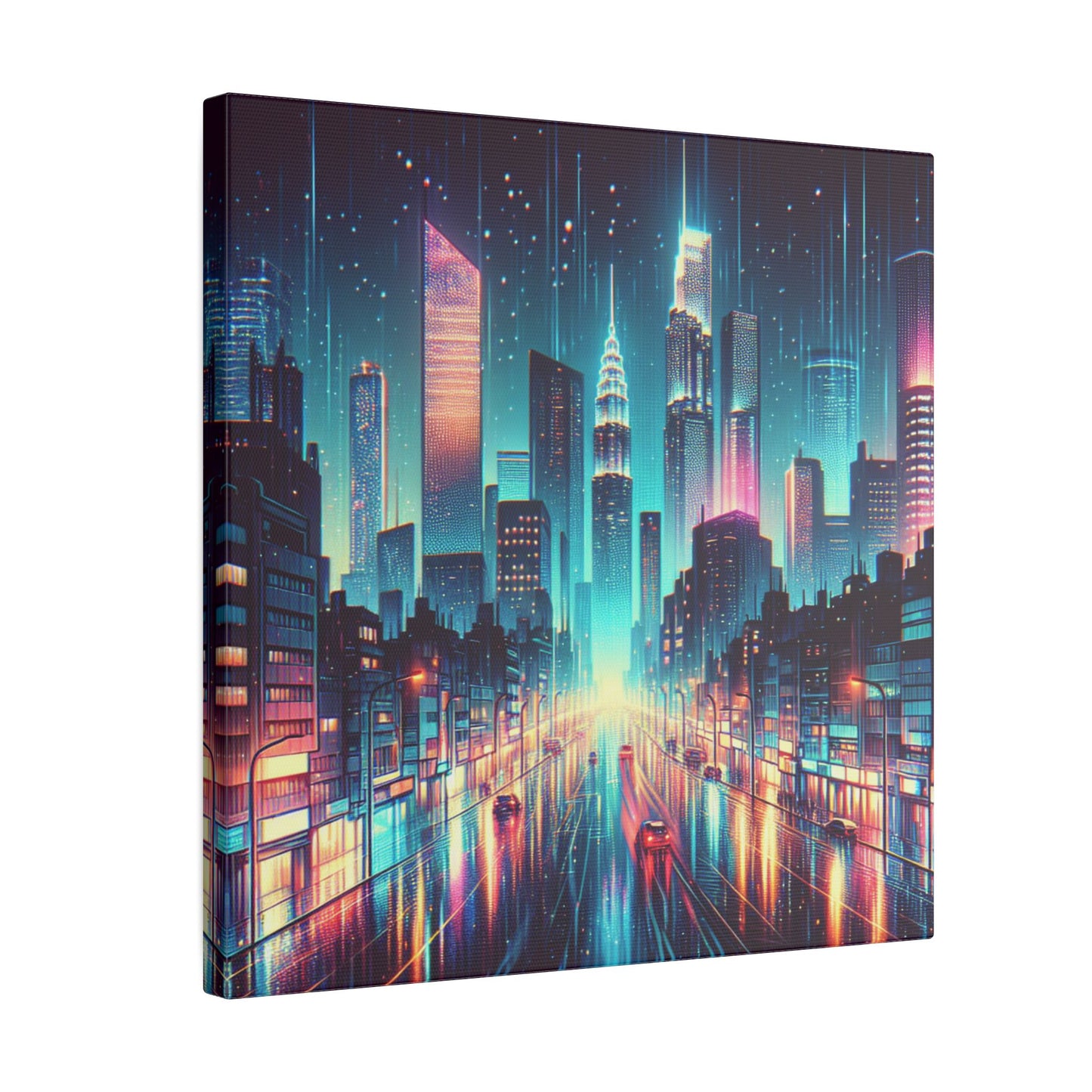 Neon Reflections - Canvas
