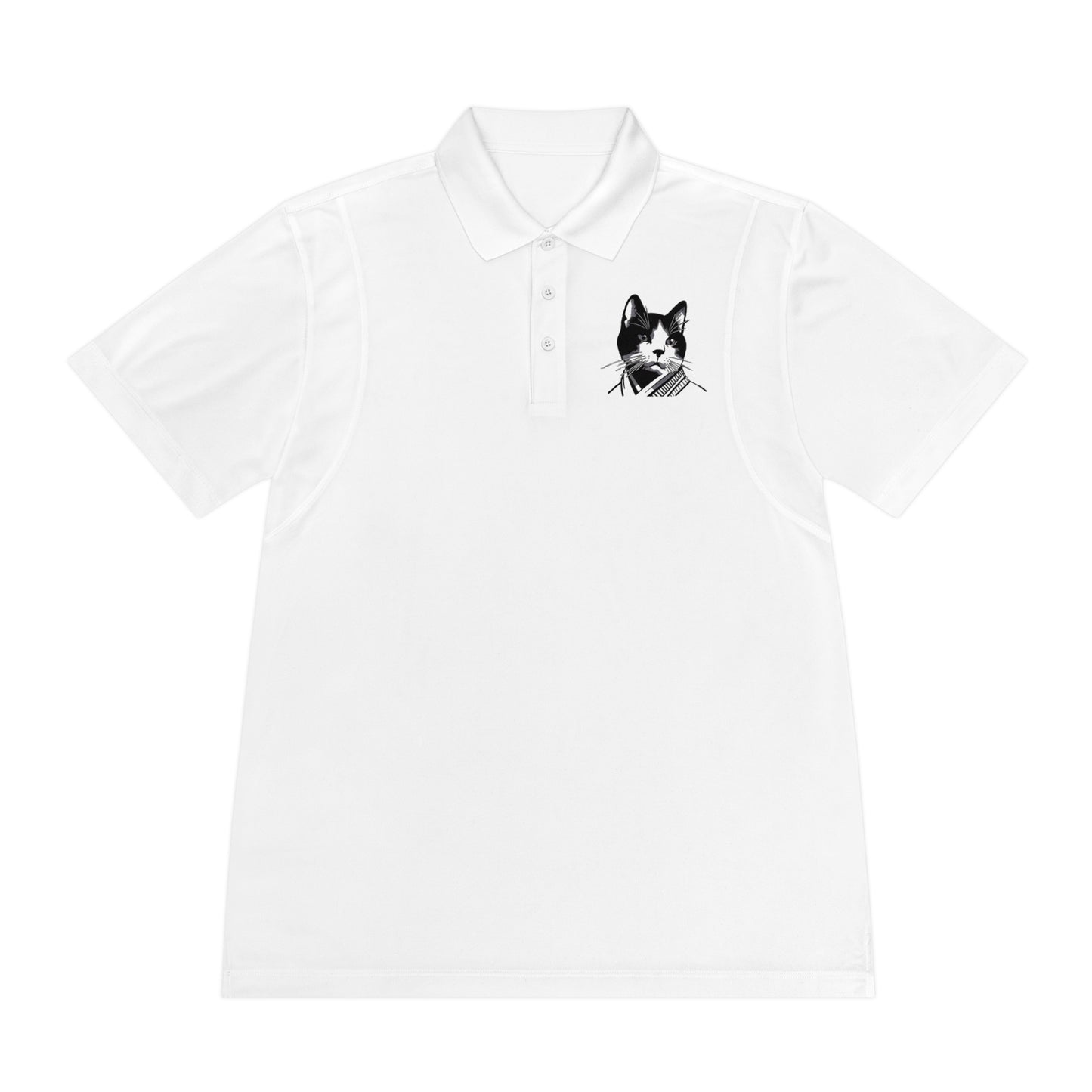 Samurai Cat - Men's Sport Polo Shirt