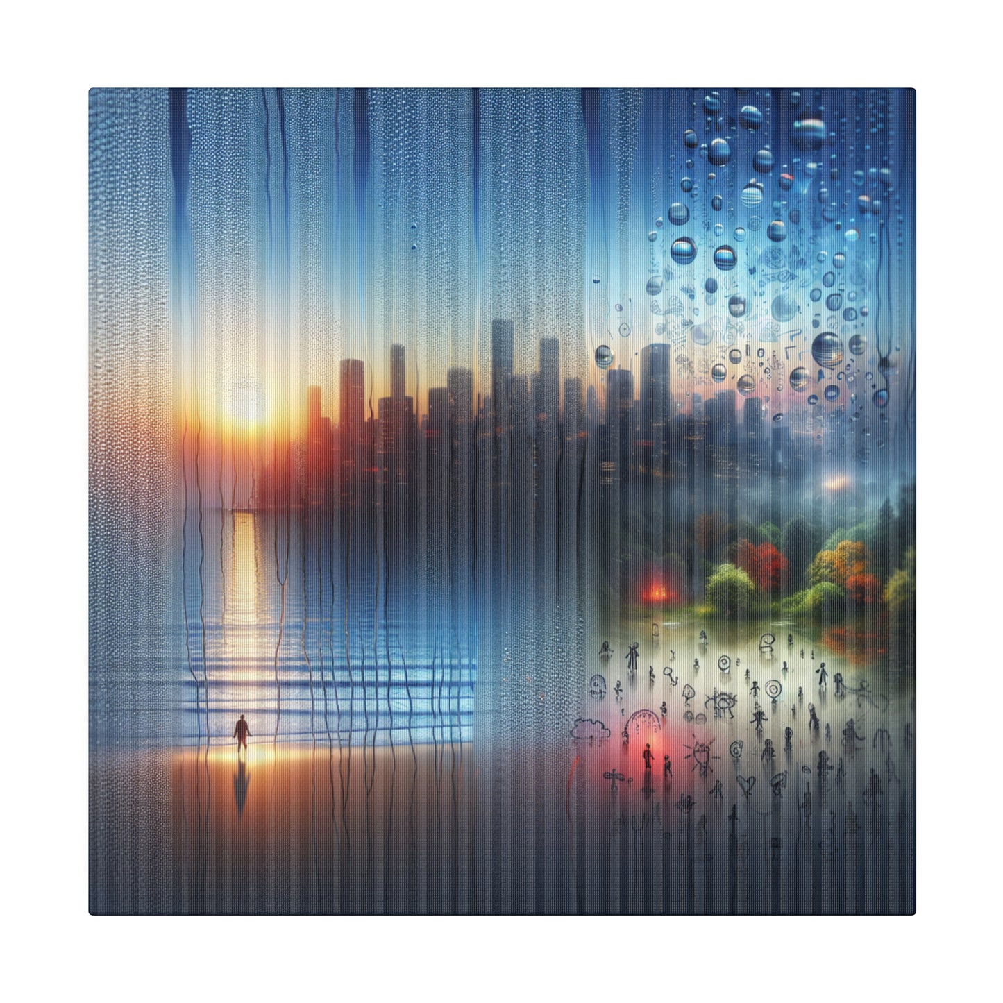 Retro Reverie: The City - Canvas