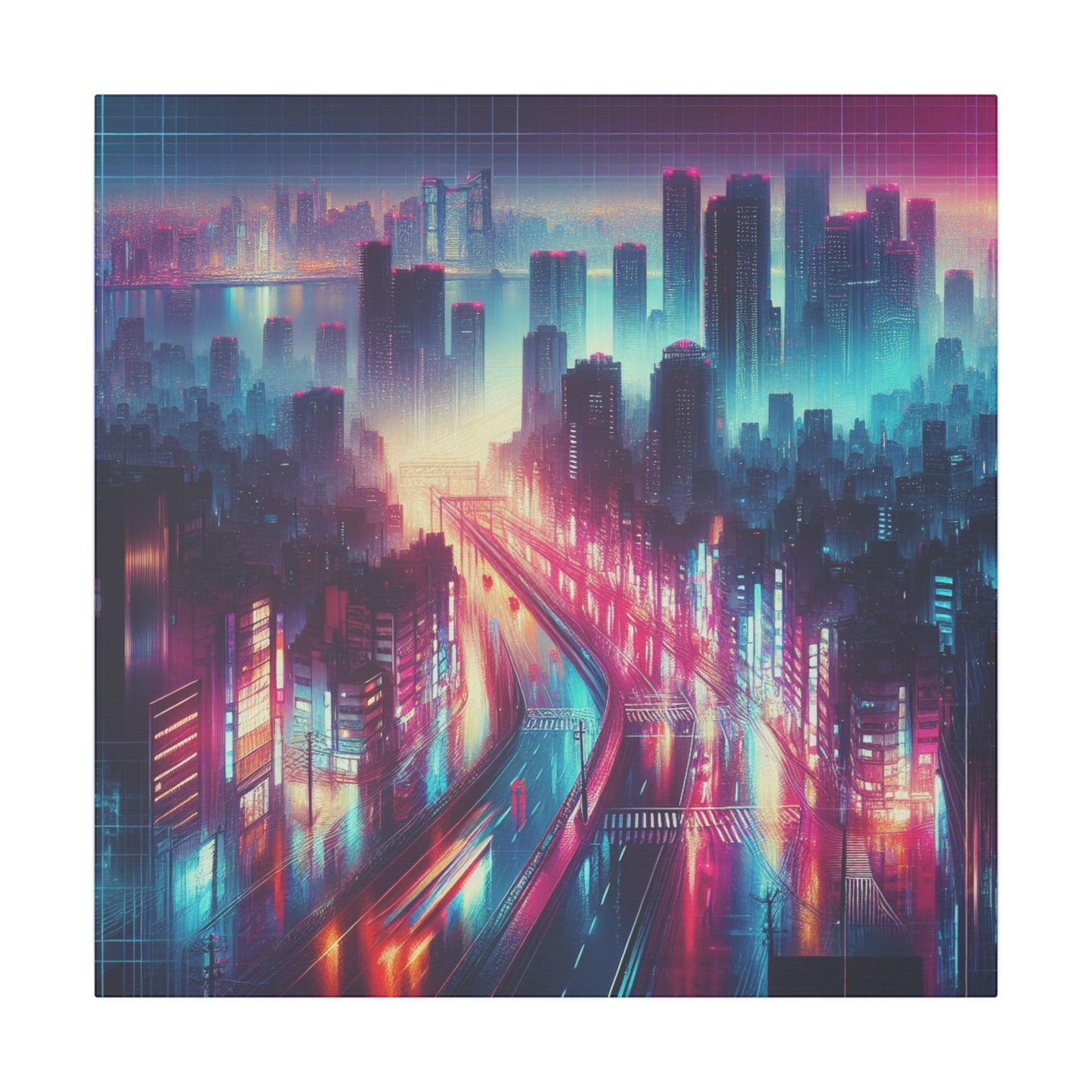 Neon Crosswalks - Canvas