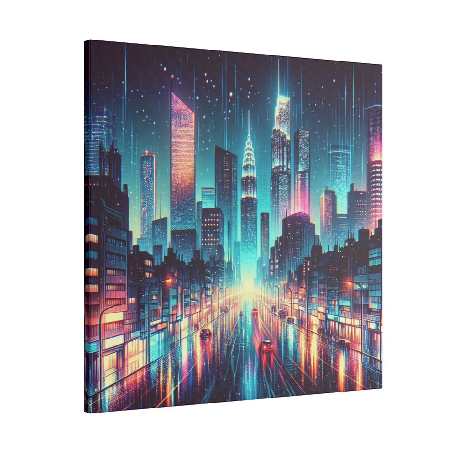 Neon Reflections - Canvas
