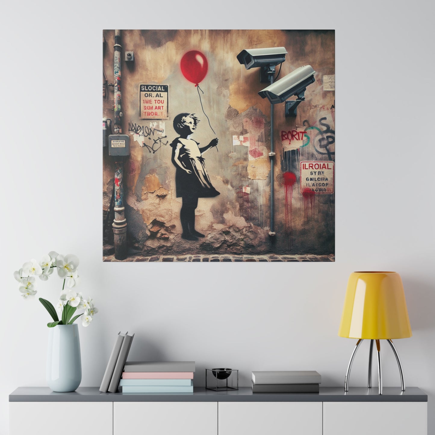 Retro Reverie: Red - Canvas