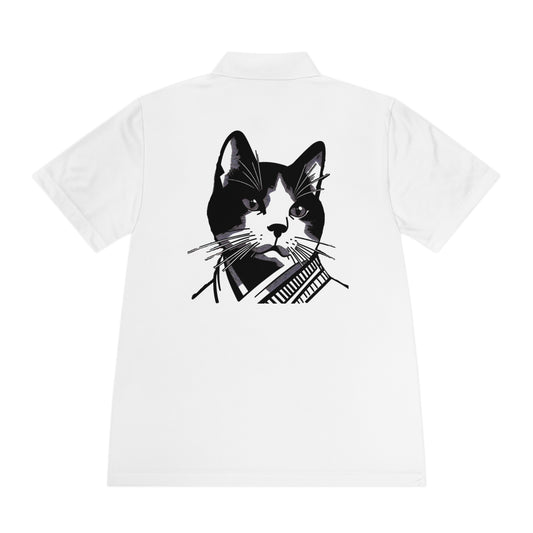 Samurai Cat - Men's Sport Polo Shirt