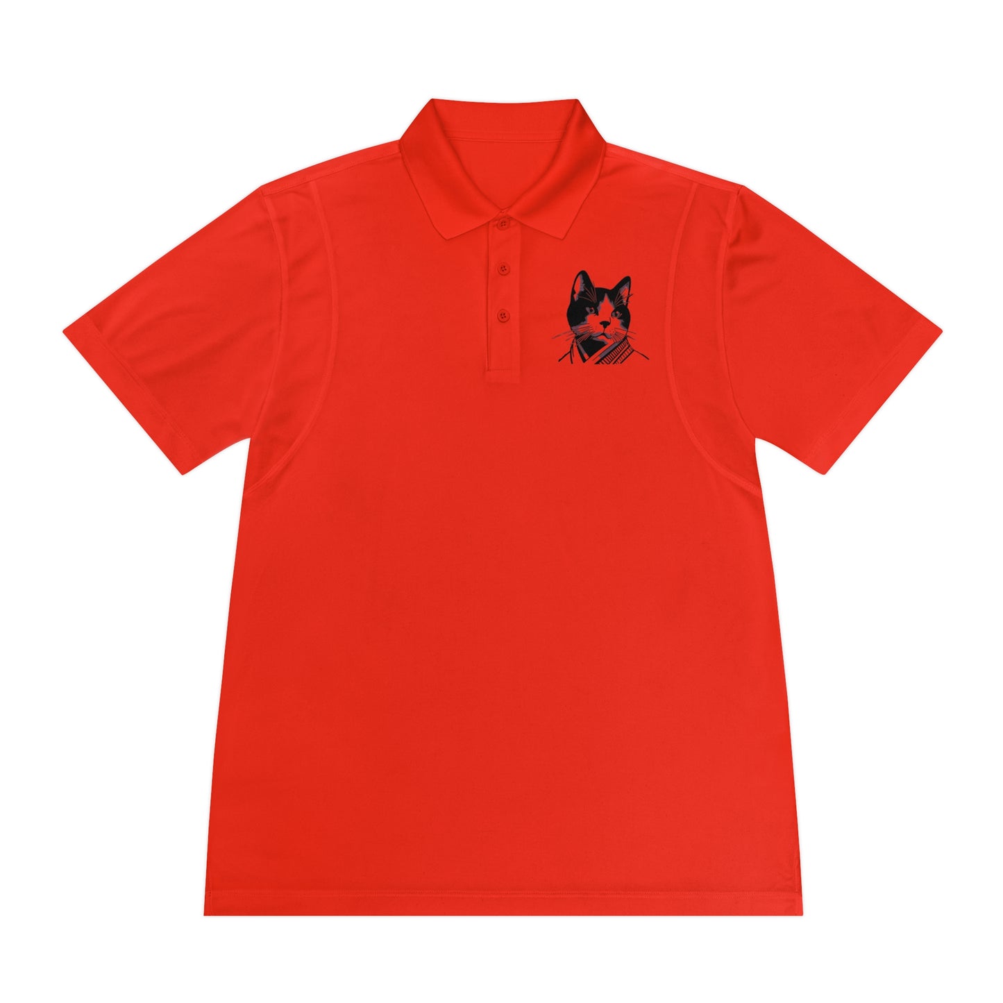 Samurai Cat - Men's Sport Polo Shirt