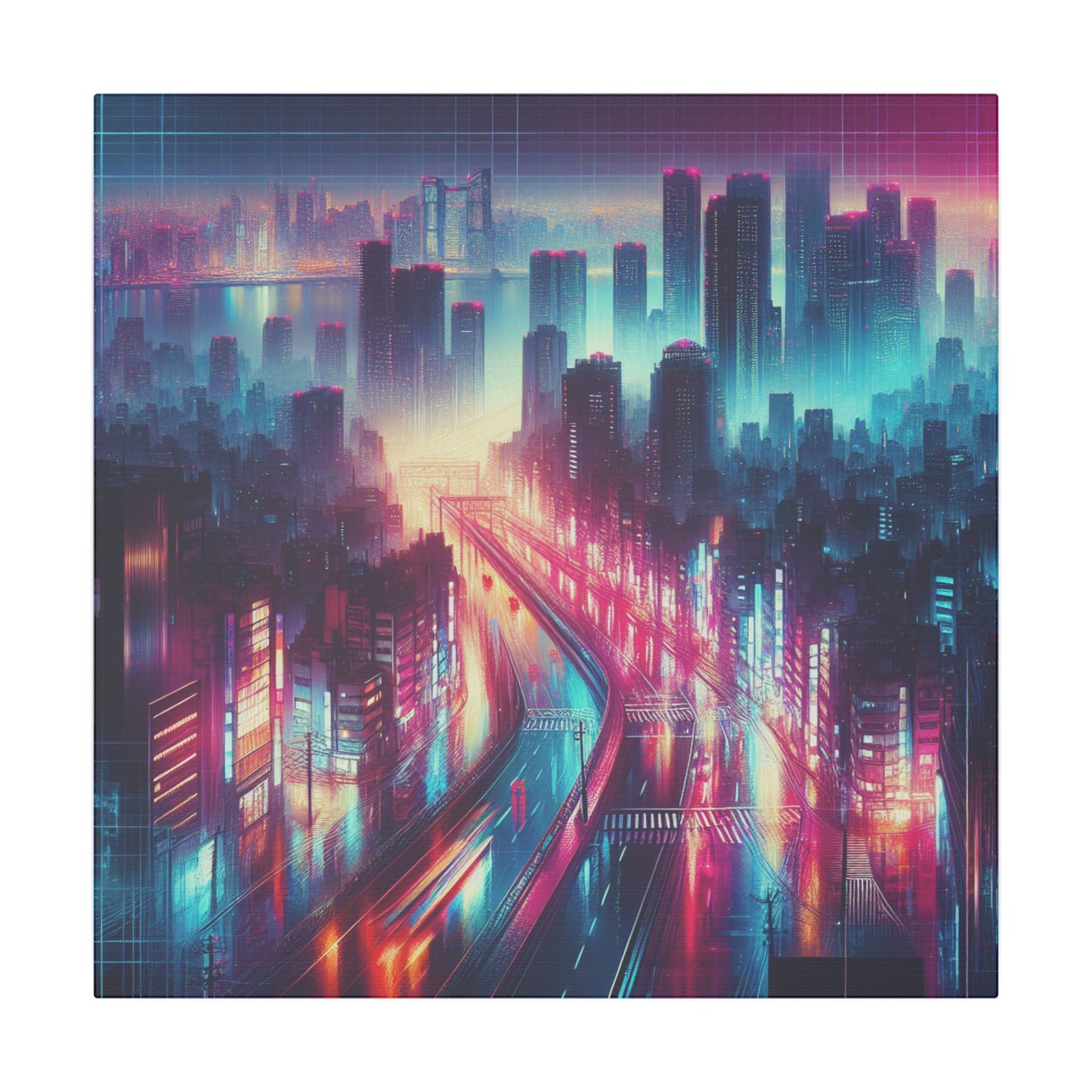 Neon Crosswalks - Canvas