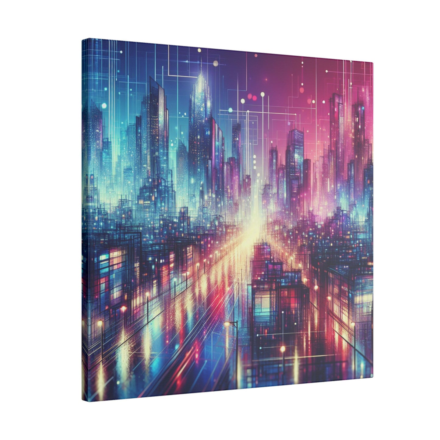 Neon Rain - Canvas