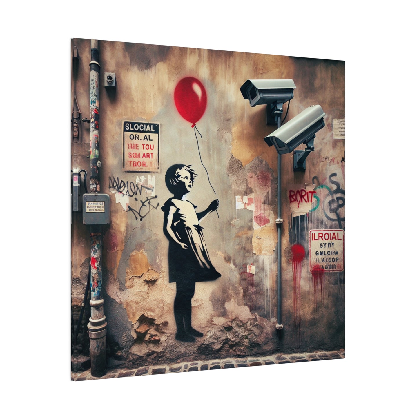 Retro Reverie: Red - Canvas