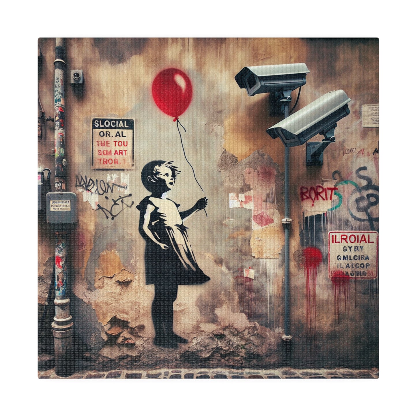 Retro Reverie: Red - Canvas