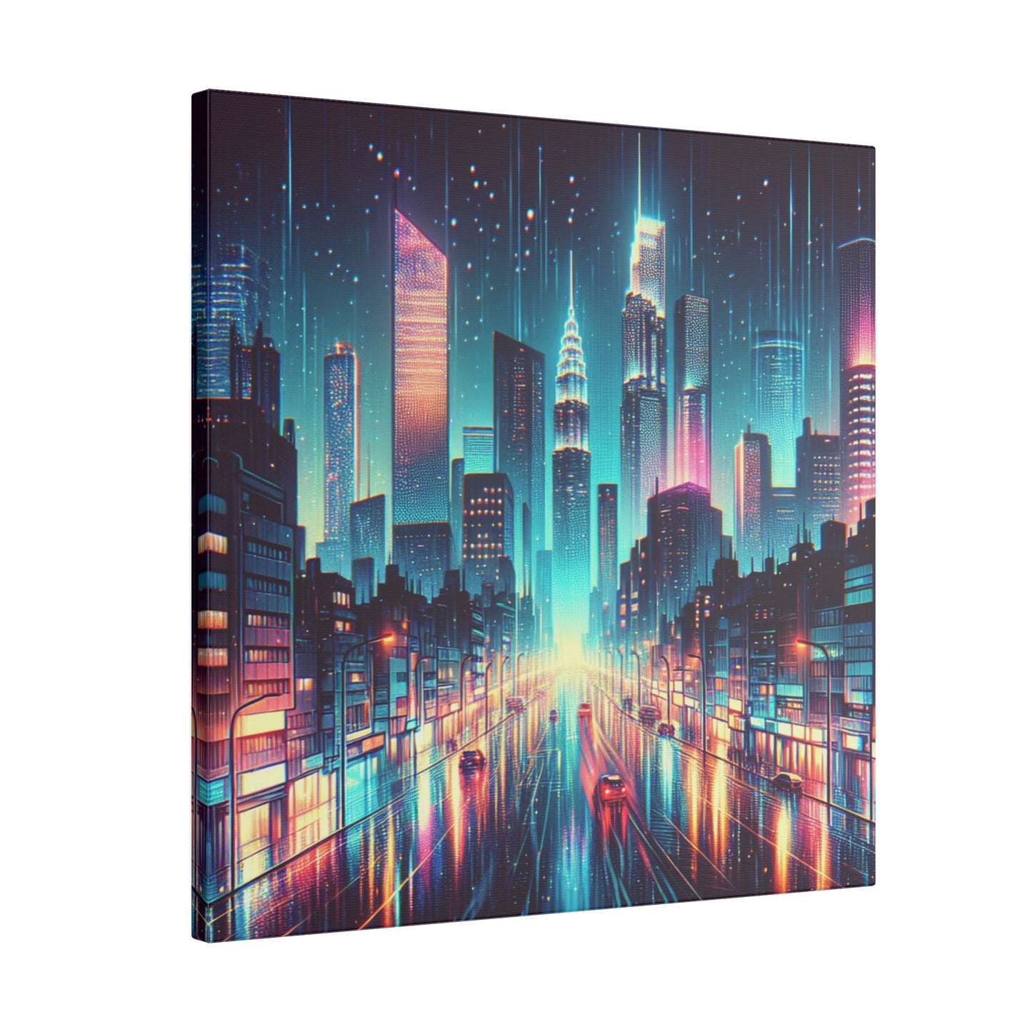 Neon Reflections - Canvas