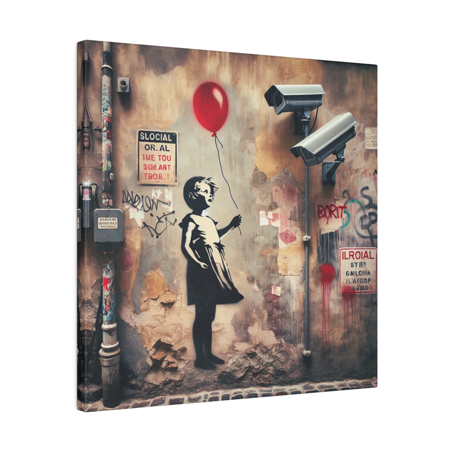 Retro Reverie: Red - Canvas