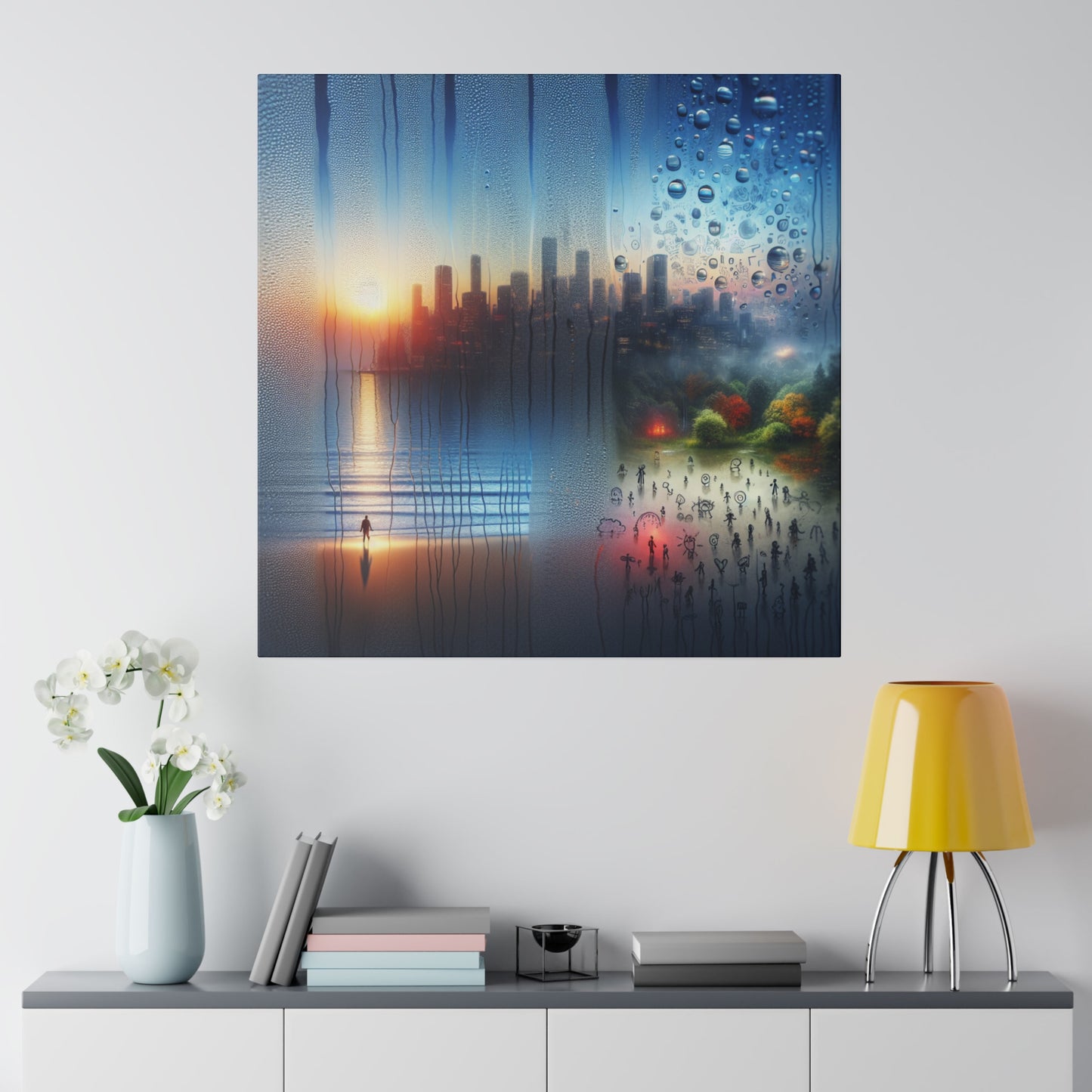 Retro Reverie: The City - Canvas