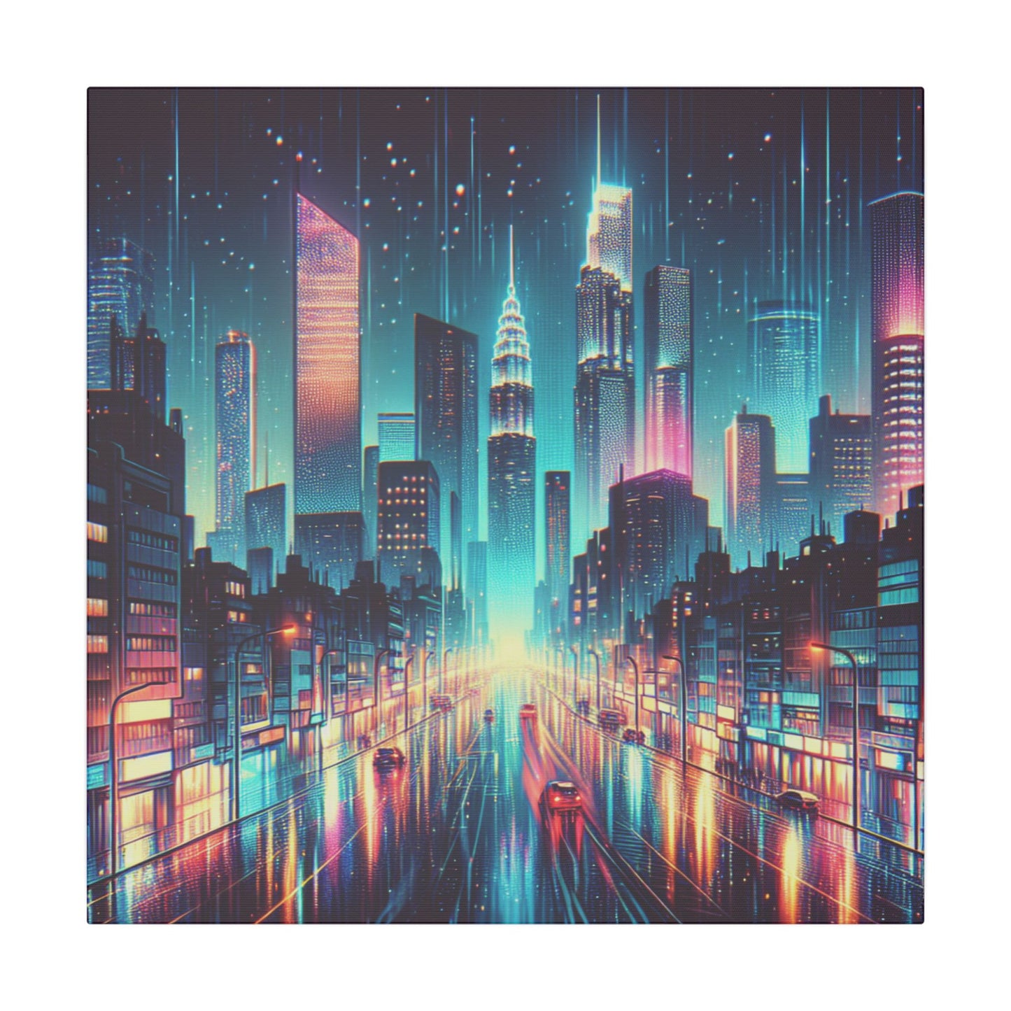 Neon Reflections - Canvas