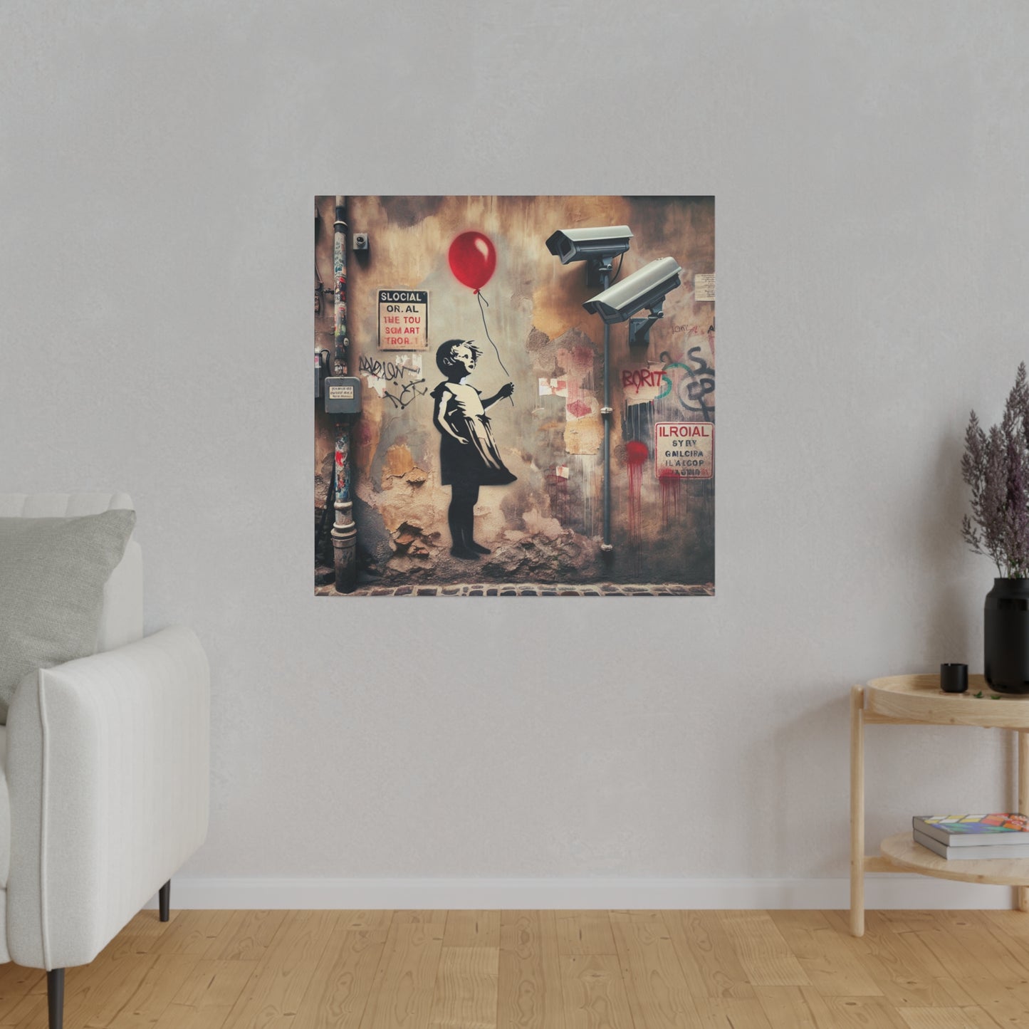 Retro Reverie: Red - Canvas