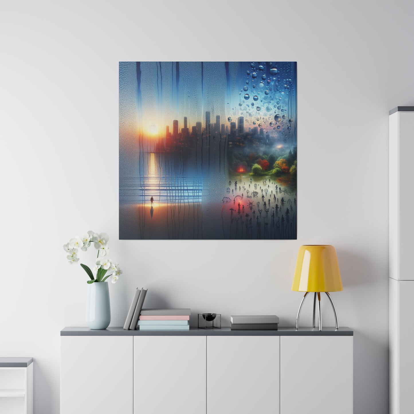 Retro Reverie: The City - Canvas